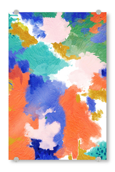 Acrylglasbild "Stay Gold | Abstract Geometric" artboxONE - Abstrakt - Colorful,Modern,Abstract