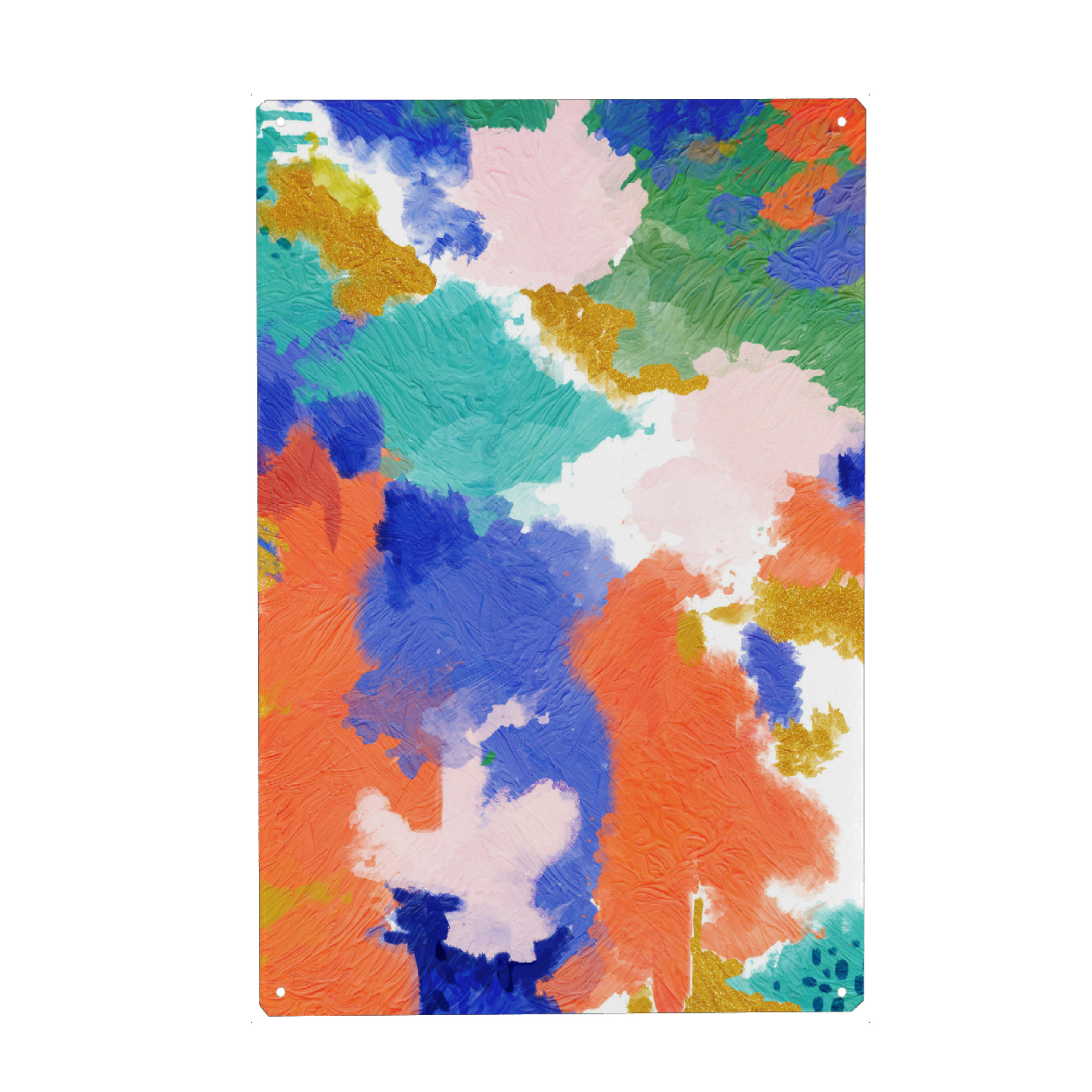 Holzbild "Stay Gold | Abstract Geometric" artboxONE - Abstrakt - Colorful,Modern,Abstract