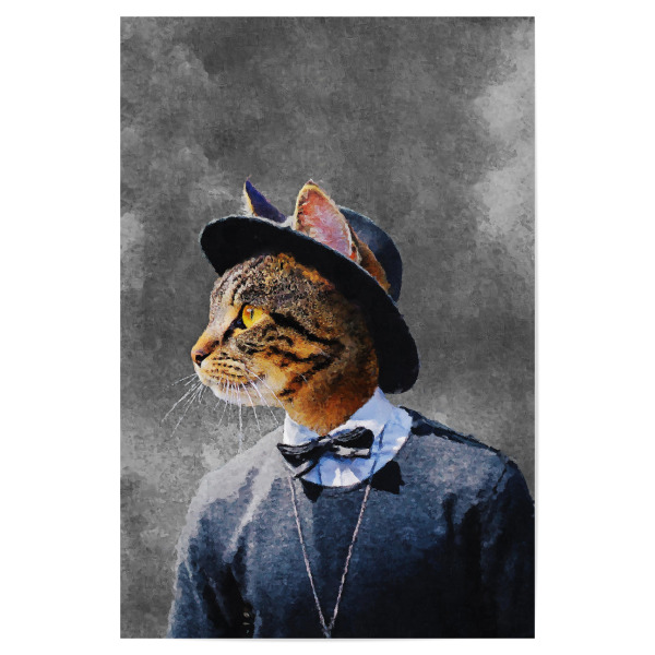 Poster 30x20 cm "Jazz Cat" artboxONE - Lustig - Cat,Hat