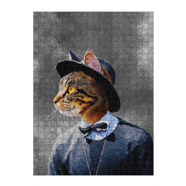 Puzzle Ravensburger "Jazz Cat" artboxONE - Lustig - Cat,Hat - Bild cat