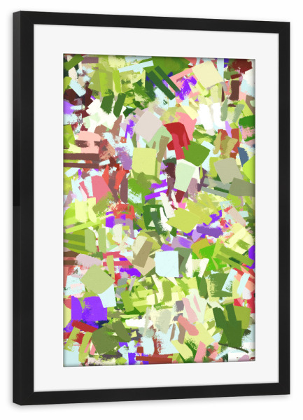 Poster mit Rahmen schwarz "Green Freshness" artboxONE - Abstrakt - Pattern,Abstract