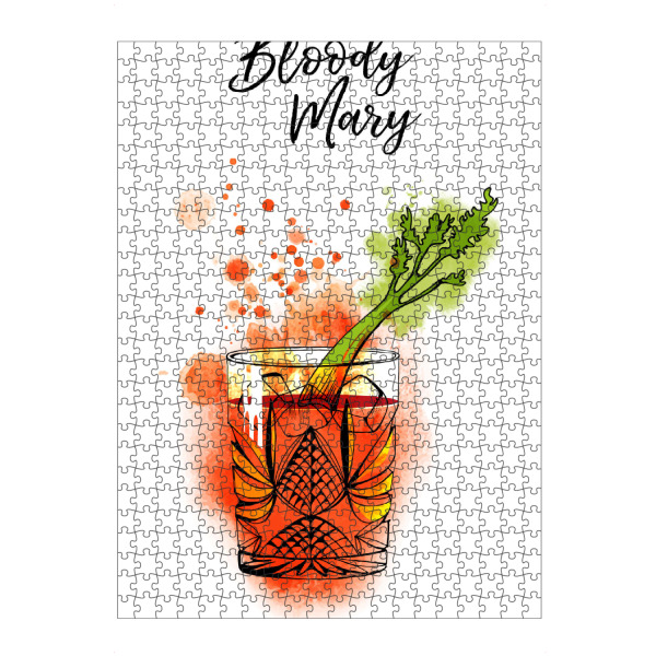 Puzzle Ravensburger "Bloody Mary glass" artboxONE - Essen & Trinken / Alkohol - Bloody mary,Cocktail,Watercolor,Alkohol - Bild bloody mary