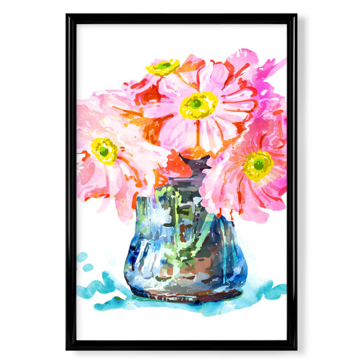 Watercolor Flower Pot