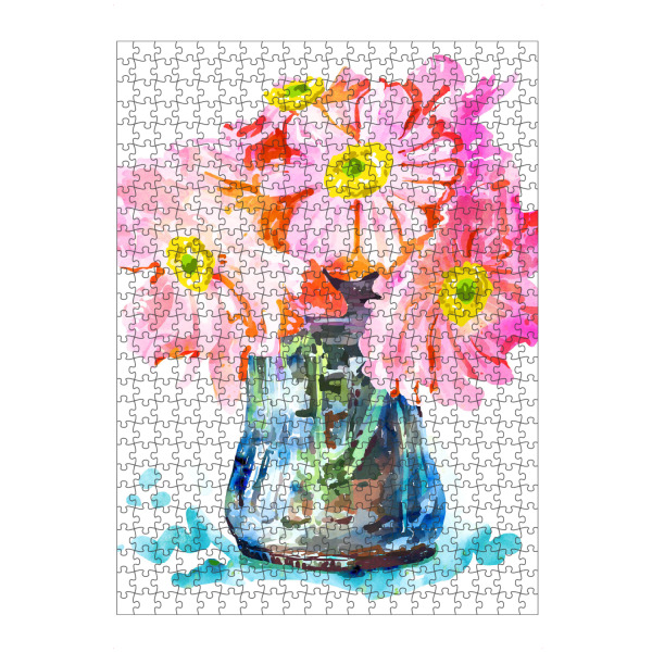 Puzzle Ravensburger "Watercolor Flower Pot" artboxONE - Floral - Floral,Watercolor,Flowers - Bild floral