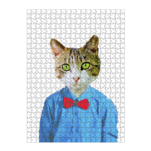 artboxONE Puzzle "Blue Tom Cat" artboxONE - Tiere,Abstrakt - Cat,Fliege,Humor - Bild cat