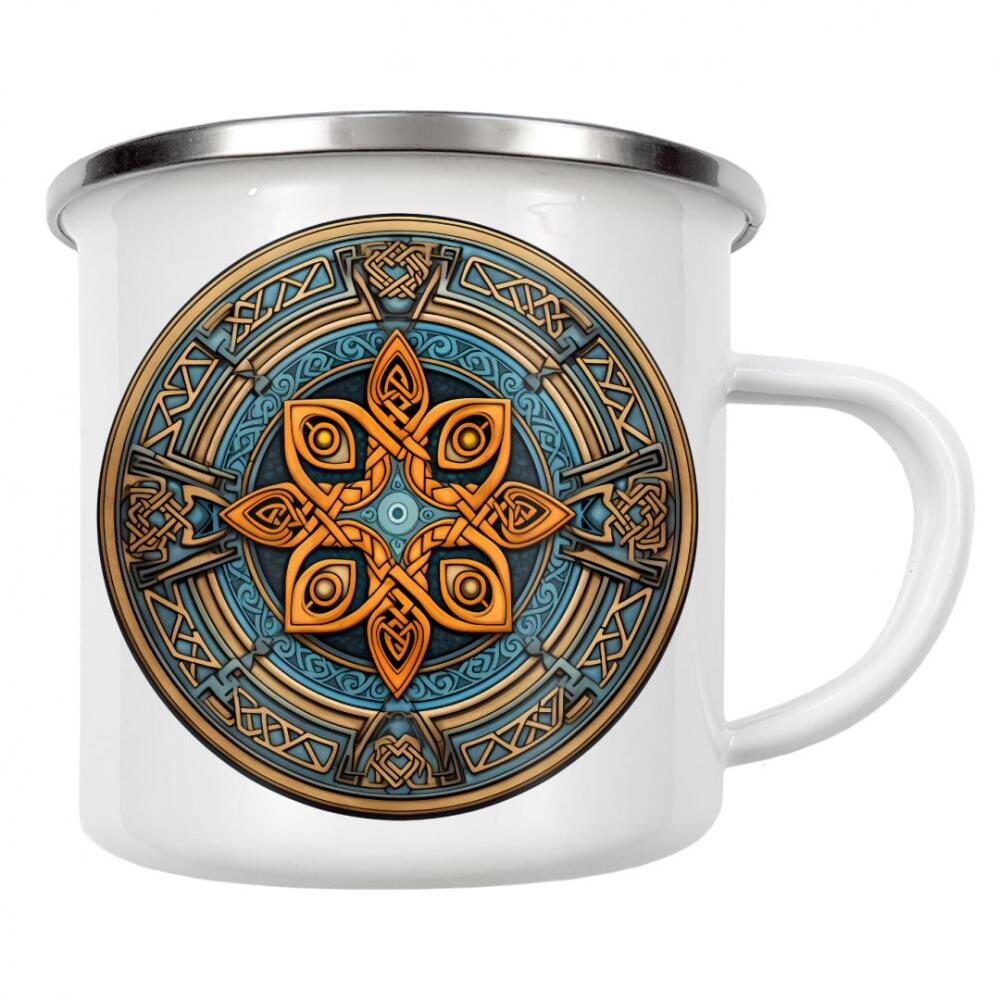 Emaille Tasse "Mandala - Keltisch - Leif" artboxONE - Natur,Abstrakt