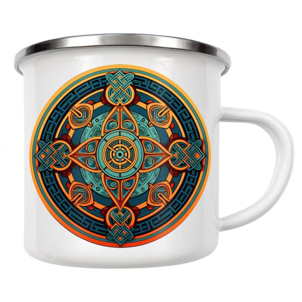 Emaille Tasse "Mandala - Keltisch - Rollo" artboxONE - Natur,Abstrakt