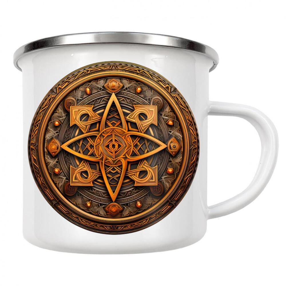 Emaille Tasse "Mandala - Keltisch - Torstein" artboxONE - Natur,Abstrakt