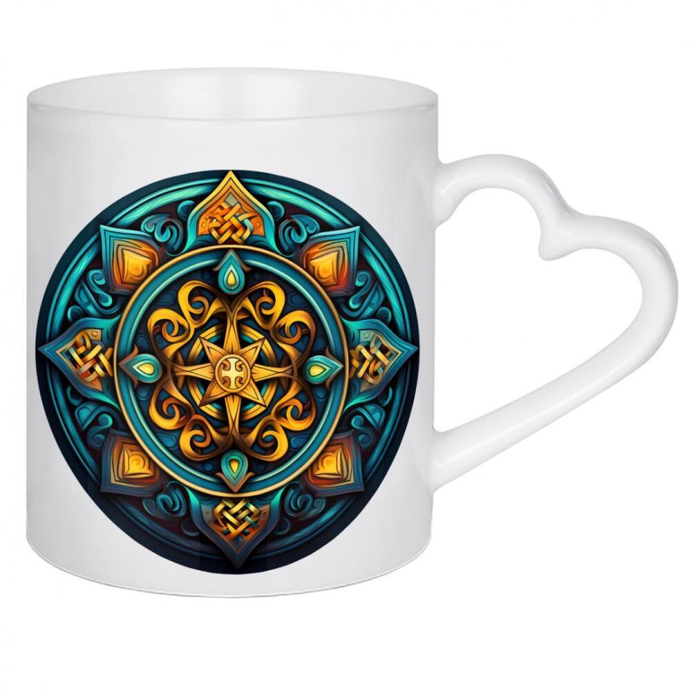 Herztasse "Mandala - Keltisch - Valdis" artboxONE - Natur,Abstrakt