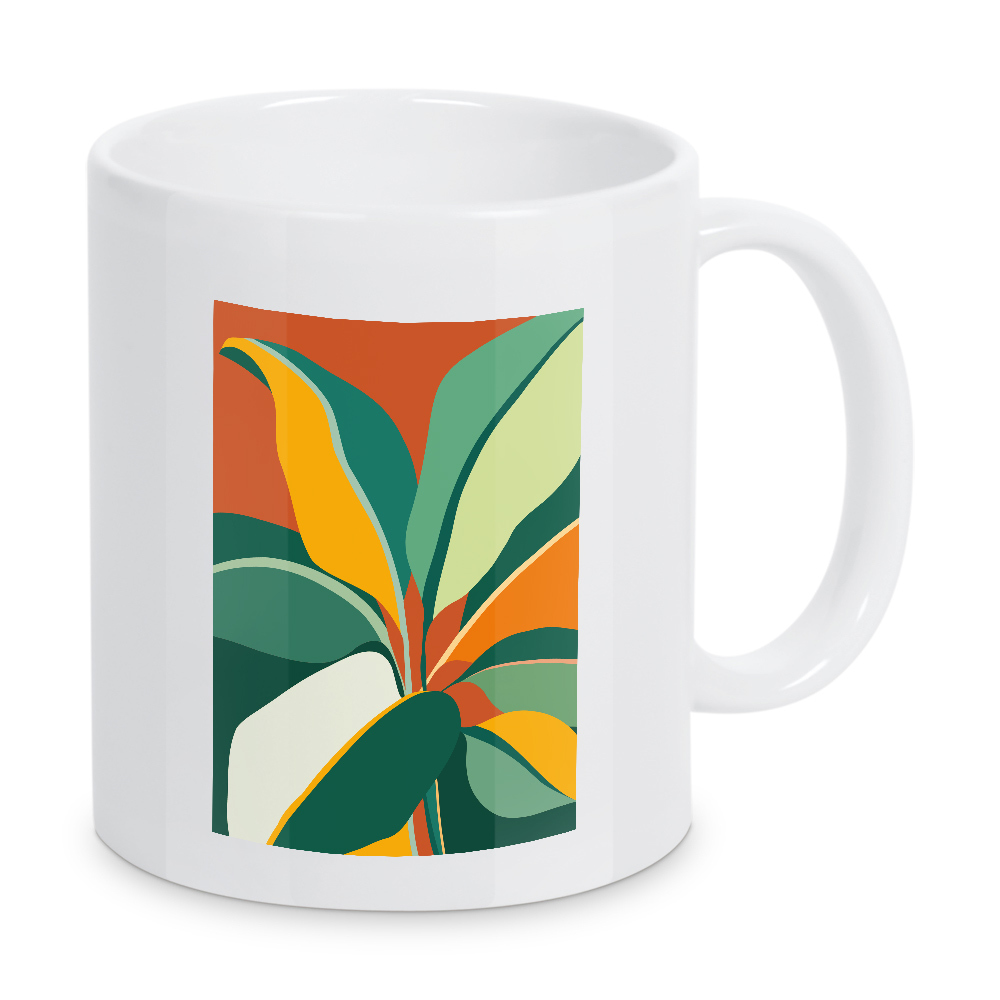 Tasse "Cowboy-Pflanze" artboxONE - Natur,Floral,Abstrakt - Pflanze,Botanisch,Natur,Hell,Bunt,Abstrakt,Tropisch