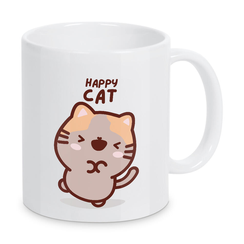 Tasse "Süße Kawaii glückliche Katze" artboxONE - Tiere,Liebe,Lustig