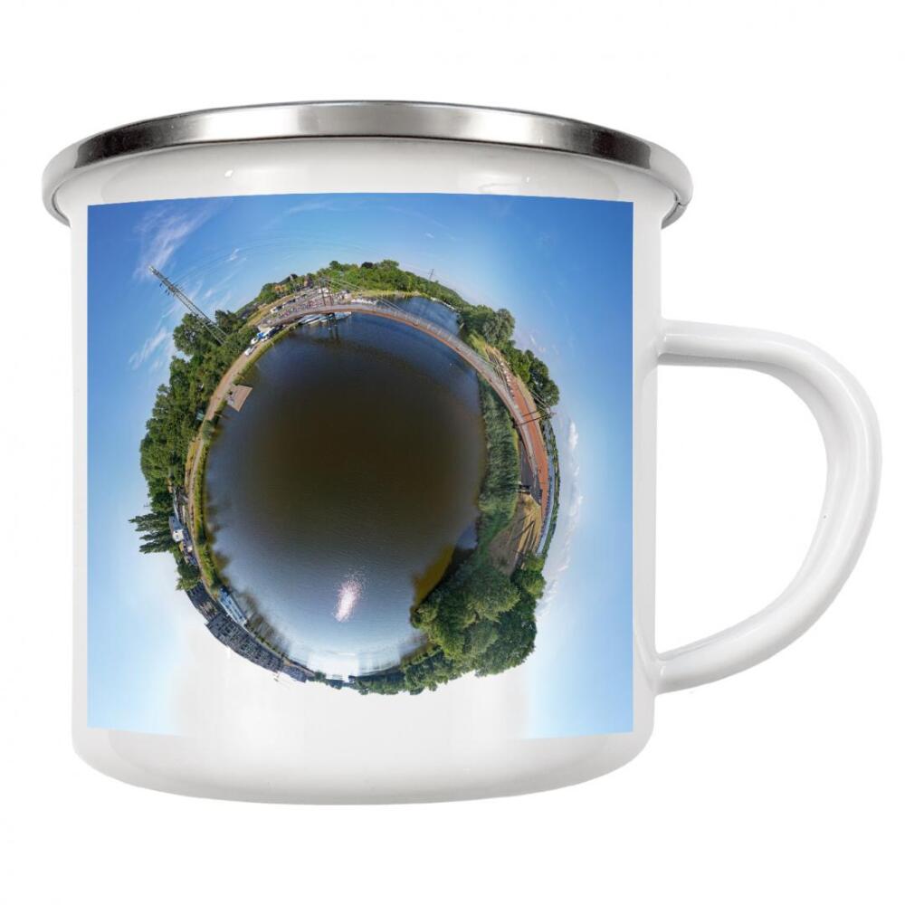 Emaille Tasse "Hafenbrücke Geesthacht, west, 10m" artboxONE - Städte,Natur,Reise,Architektur,Städte / Weitere
