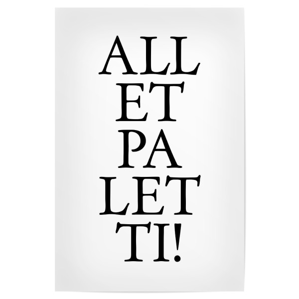 Poster 30x20 cm "Allet paletti! Dialektbild Berlin" artboxONE - Typografie,Schwarzweiß