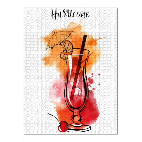 Puzzle Ravensburger "Hurricane cocktail" artboxONE - Essen & Trinken / Alkohol - Hurricane,Cocktail,Watercolor,Alcohol - Bild hurricane