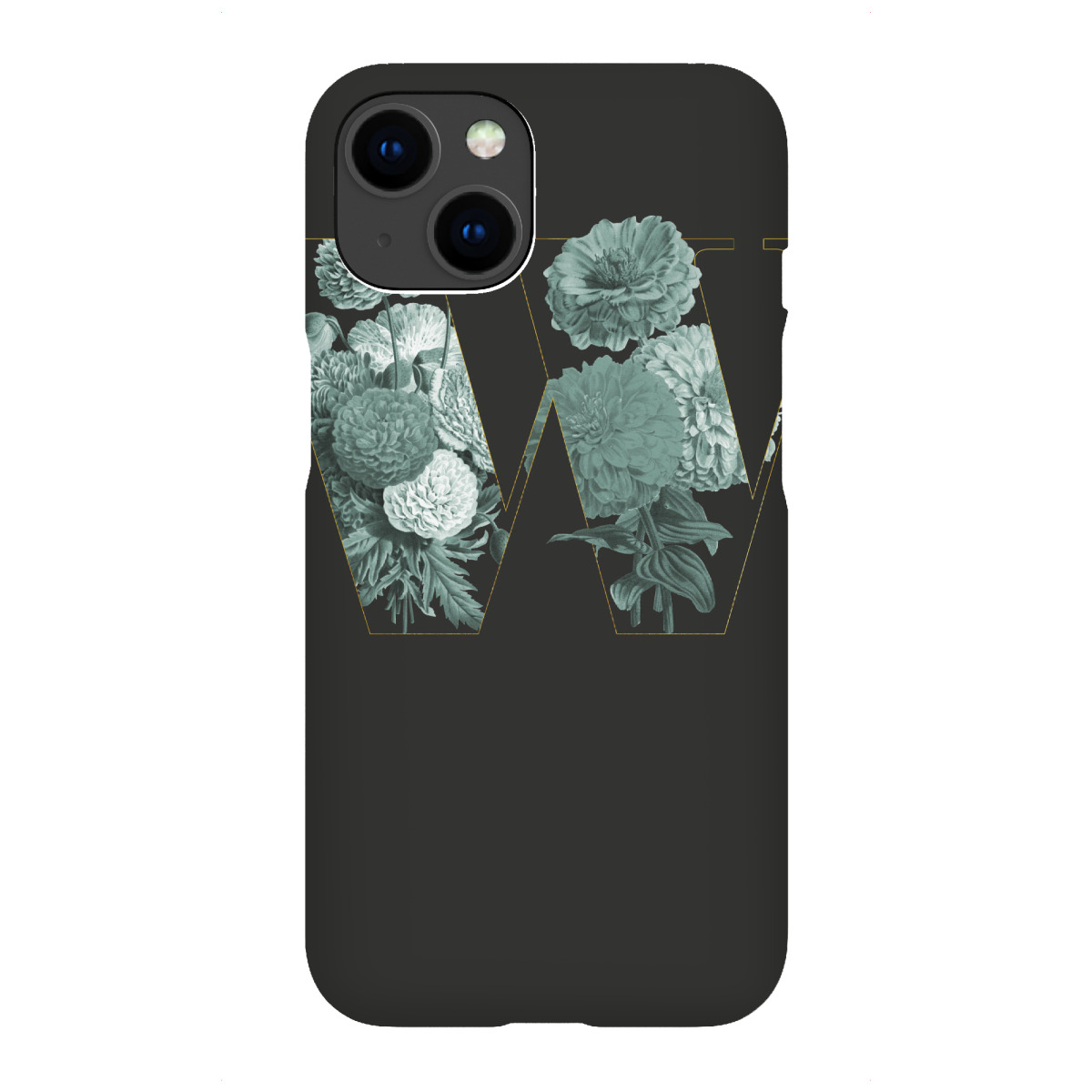 "Floral Alphabet-W"für iPhone - Premium-Case Handyhülle artboxONE