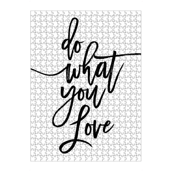 artboxONE Puzzle "Do What You Love!" artboxONE - Typografie,Schwarzweiß,Liebe - Love,Motivation - Bild love