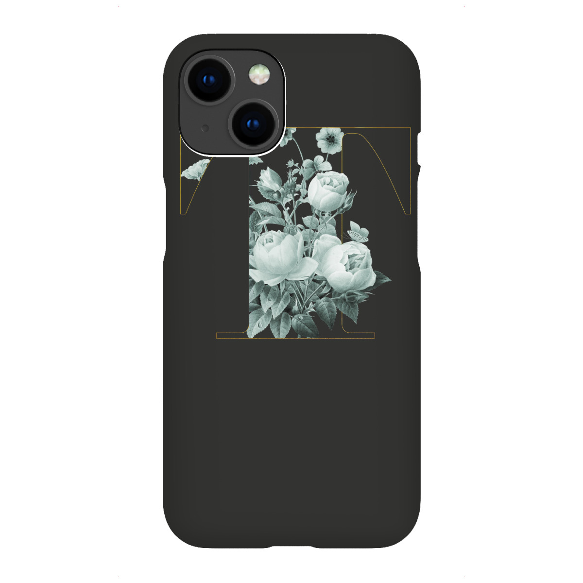 iPhone "Floral Alphabet-T" Premium-Case Handyhülle artboxONE