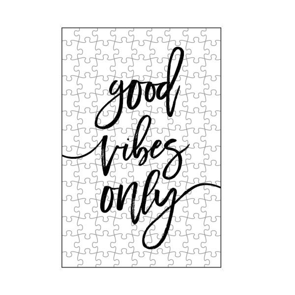 artboxONE Puzzle "Good Vibes Only Art" artboxONE - Typografie,Schwarzweiß - Good vibes only,Good,Vibes,Only,Motivation,Inspiration