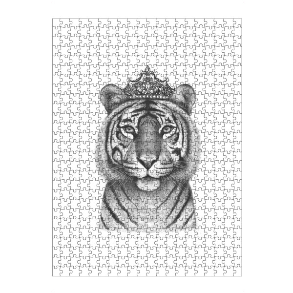 artboxONE Puzzle "The Tigress Queen" artboxONE - Tiere,Schwarzweiß - Tiger,Tigress,Royal,Queen,Crown - Bild tiger