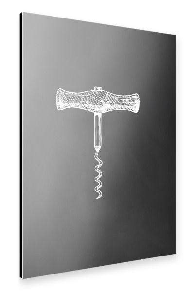 Alu-Dibond "Korkenzieher vintage" 30x20 cm artboxONE