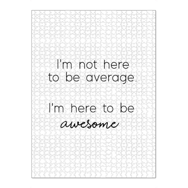 Puzzle Ravensburger "Average" artboxONE - Typografie,Schwarzweiß - Strong women,Average,Awesome - Bild strong women
