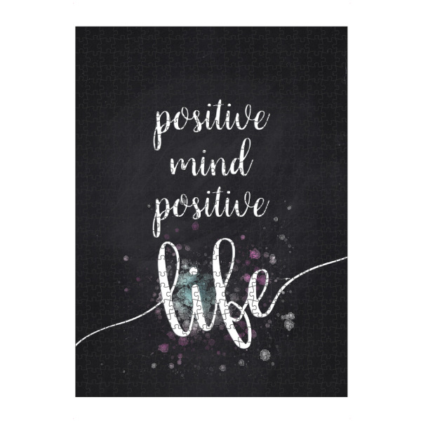artboxONE Puzzle "POSITIVE MIND" artboxONE - Typografie,Schwarzweiß - Positiv,Leben - Bild positiv