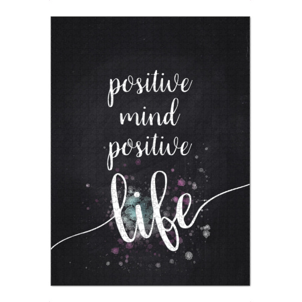 Puzzle Ravensburger "POSITIVE MIND" artboxONE - Typografie,Schwarzweiß - Positiv,Leben - Bild positiv