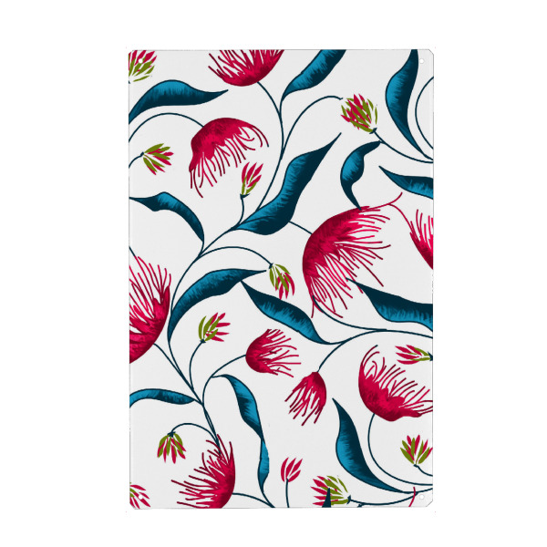Holzbild "Dandelia" artboxONE - Floral - Pattern,Floral,Blossom,Bloom,Leaves,Exotic,Tropical,Flowers,Indigo,Botanical