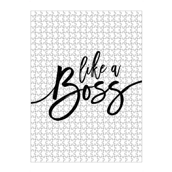 Puzzle Ravensburger "Like a Boss" artboxONE - Typografie,Schwarzweiß - Boss,Motivation,Inspiration - Bild boss