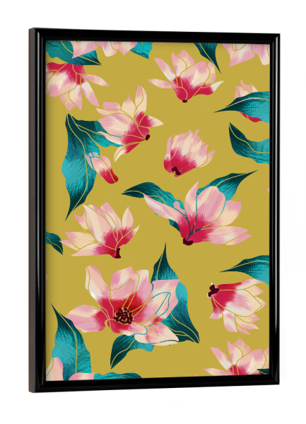 Poster mit schwarzem Rahmen "Floral Aura" artboxONE - Floral - Pattern,Botanical,Blossom,Flowers