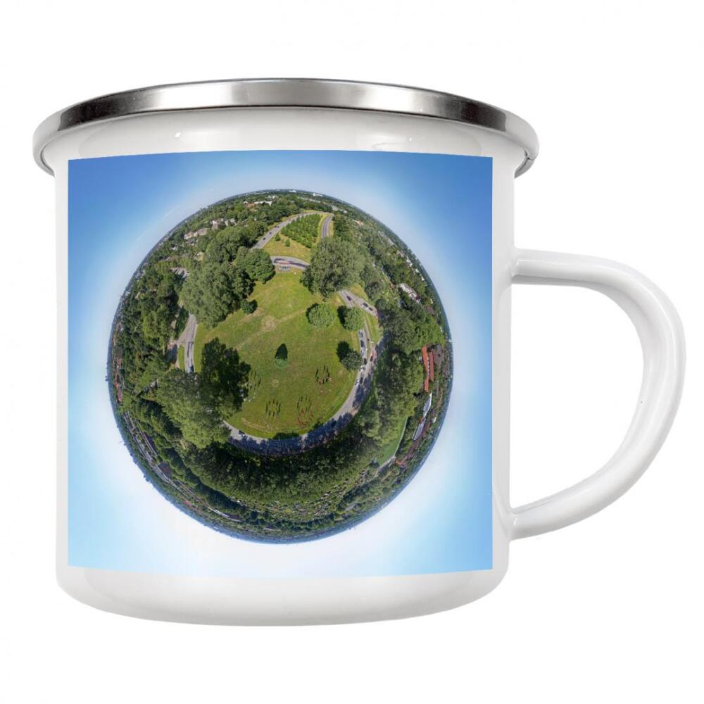 Emaille Tasse "Hamburg Horner Kreisel" artboxONE - Städte,Städte / Hamburg,Natur,Reise,Architektur