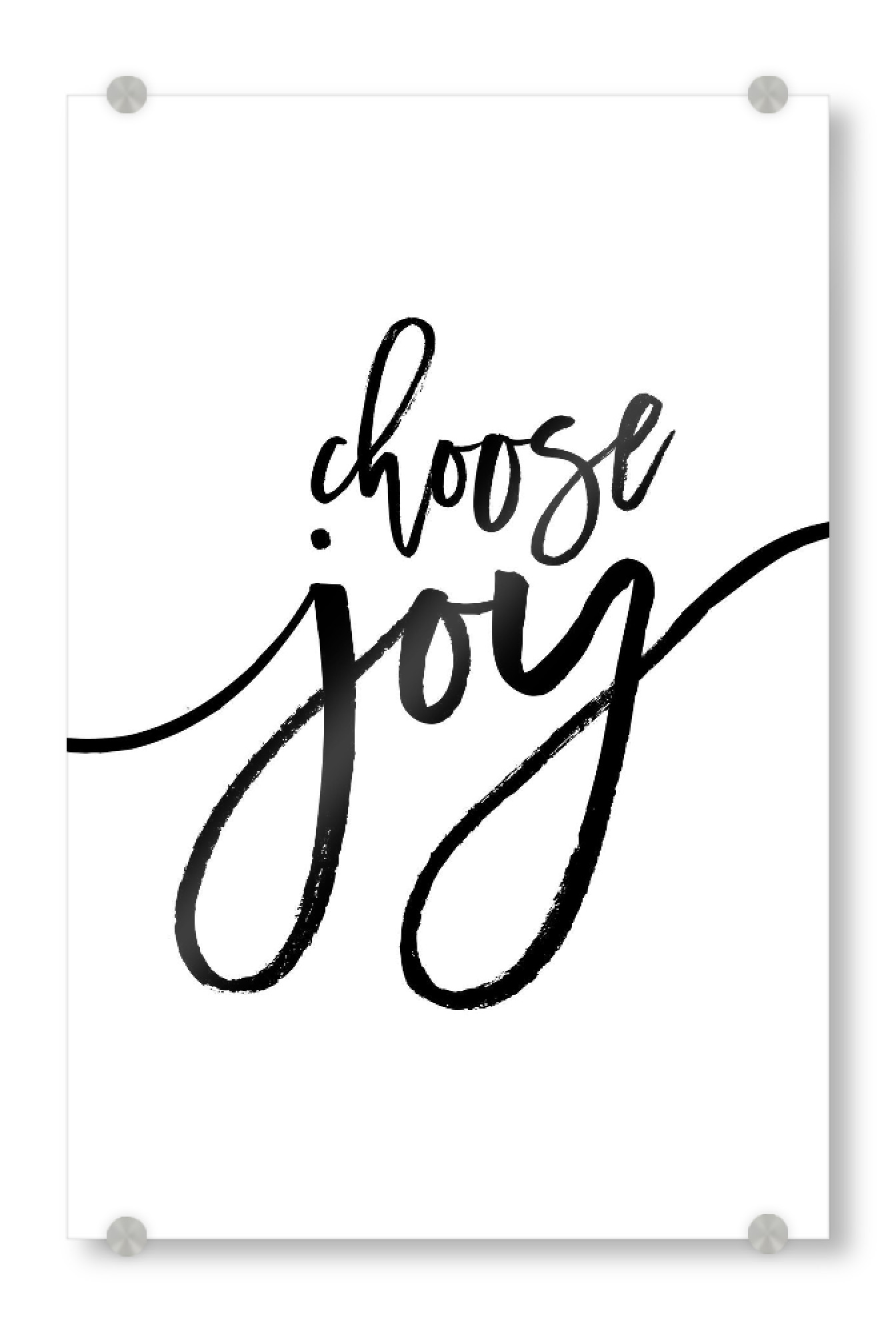 Acrylglasbild "Choose Joy" artboxONE - Typografie,Schwarzweiß - Typography,Joy,Motivation,Inspiration