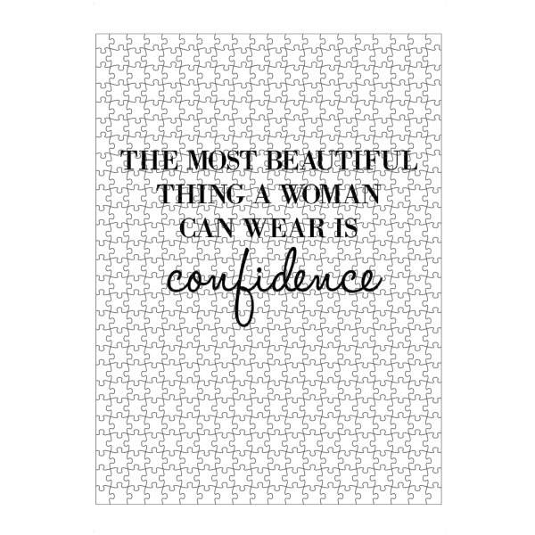 artboxONE Puzzle "A woman's confidence" artboxONE - Typografie,Schwarzweiß - Strong women,Woman,Confidence,Beautiful - Bild strong women