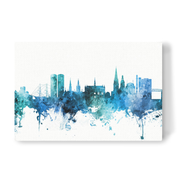 Leinwandbild "Dundee Scotland Skyline Blue" artboxONE - Städte - Dundee,Scotland