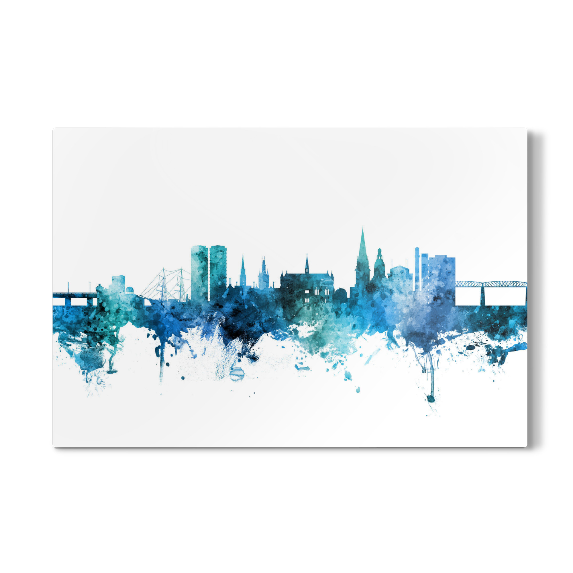 Galerie-Print "Dundee Scotland Skyline Blue" 75x50 cm artboxONE