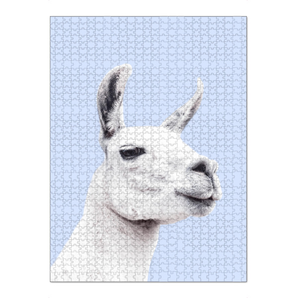 Puzzle Ravensburger "Blue Llama" artboxONE - Tiere,Schwarzweiß