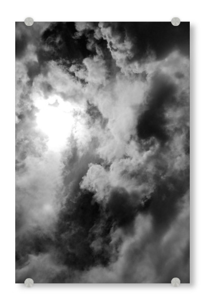 Acrylglasbild "Clouds One" artboxONE - Natur,Schwarzweiß - Cloud,Sky,Sun