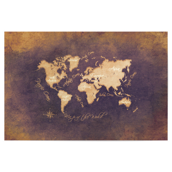 Poster 30x20 cm "Word map mistery" artboxONE - Kartografie - Weltkarte,Karte,Welt,Atlas,Weltkarte