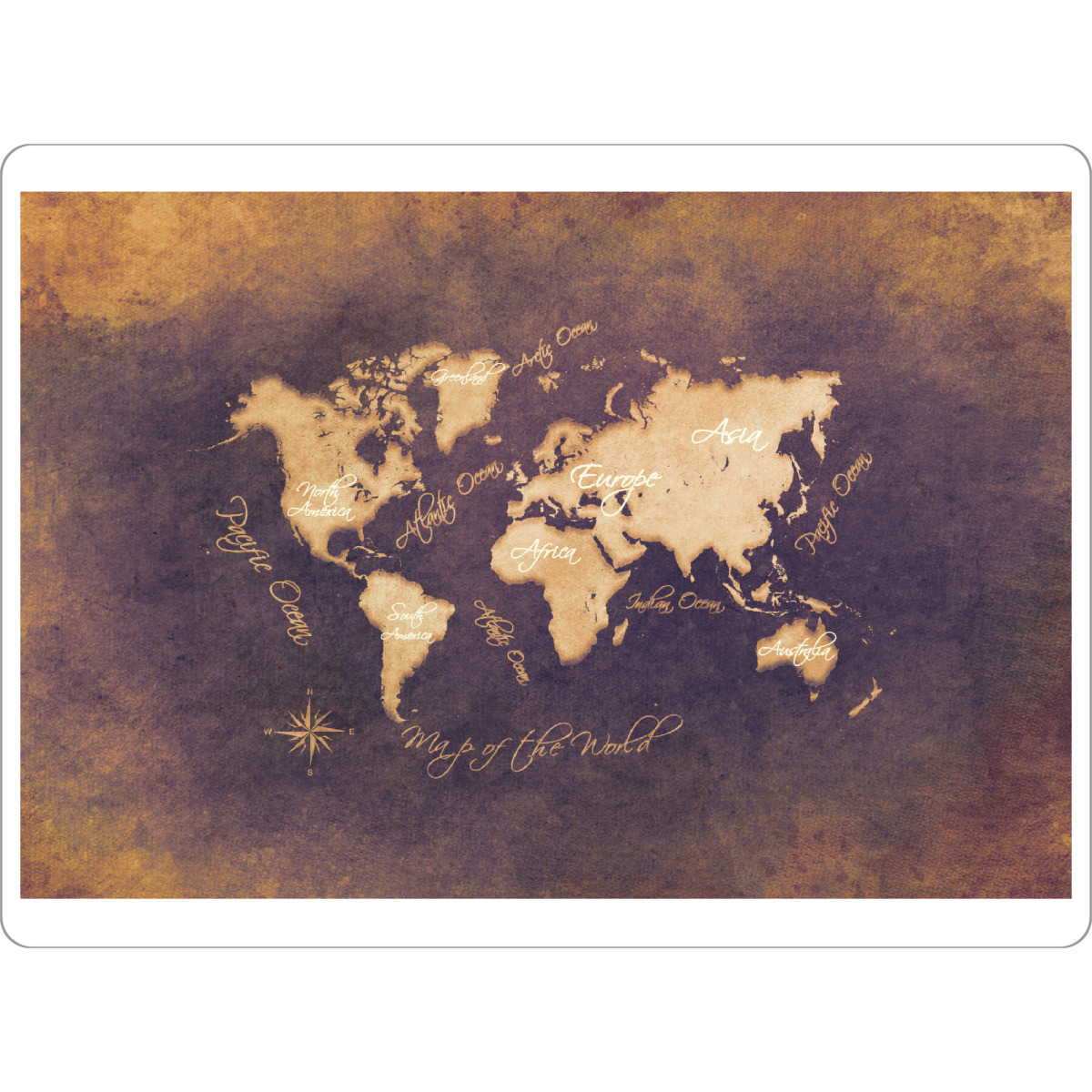 Tischset "Word map mistery" artboxONE - Kartografie - Weltkarte,Karte,Welt,Atlas,Weltkarte - Bild weltkarte