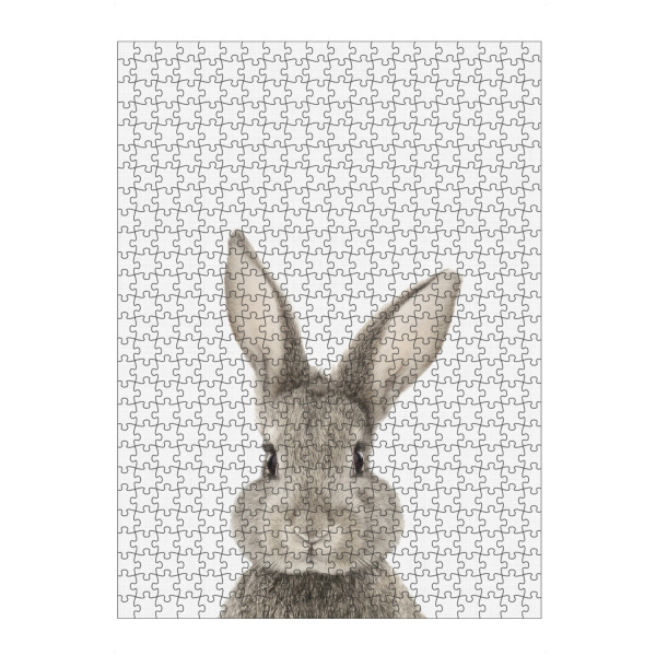 Puzzle Ravensburger "Rabbit Portrait (Color)" artboxONE - Tiere,Schwarzweiß - Bunny,Rabbit,Portrait - Bild bunny