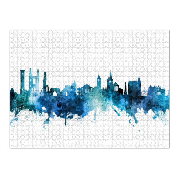 Puzzle Ravensburger "St Andrews Scotland Skyline Blue" artboxONE - Städte / Weitere - St andrews,Saint andrews,Skyline,Scotland - Bild st andrews