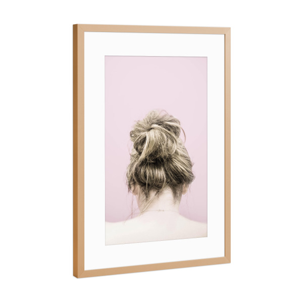 Poster mit Rahmen Kupfer "Girl with a messy bun" artboxONE - Menschen,Für Mama