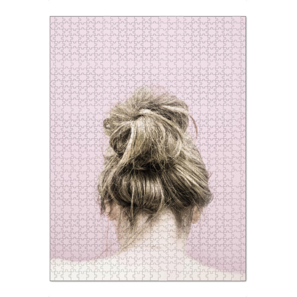 Puzzle Ravensburger "Girl with a messy bun" artboxONE - Menschen,Für Mama