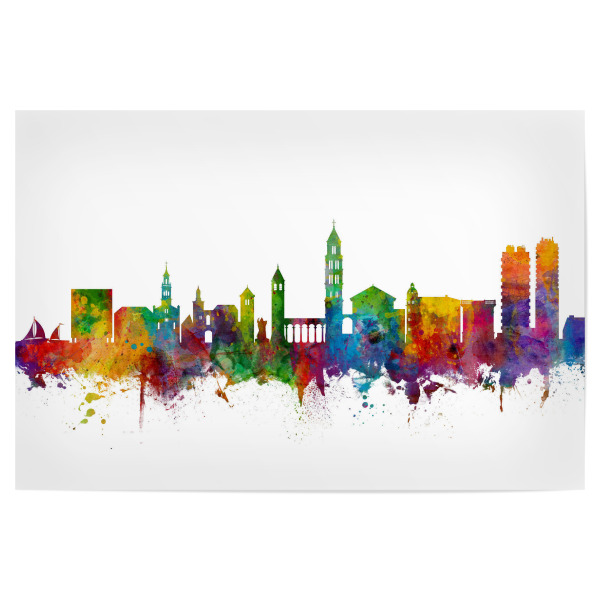Poster 30x20 cm "Split Croatia Skyline" artboxONE - Städte - Split,Skyline,Croatia