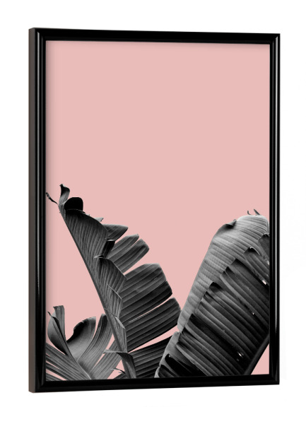 Poster mit schwarzem Rahmen "Palm Leaf collage" artboxONE - Natur