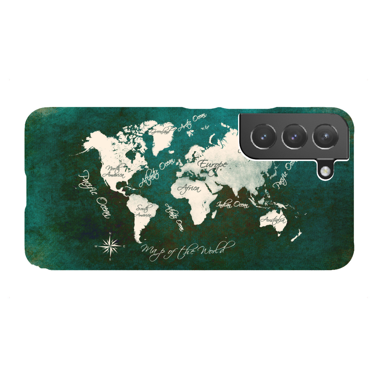 "World map dark green"für Samsung Galaxy - Premium-Case Handyhülle artboxONE