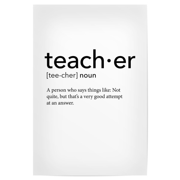 Poster "Teacher definition 43" artboxONE - Schwarzweiß,Lehrersprüche - Teacher,Definition
