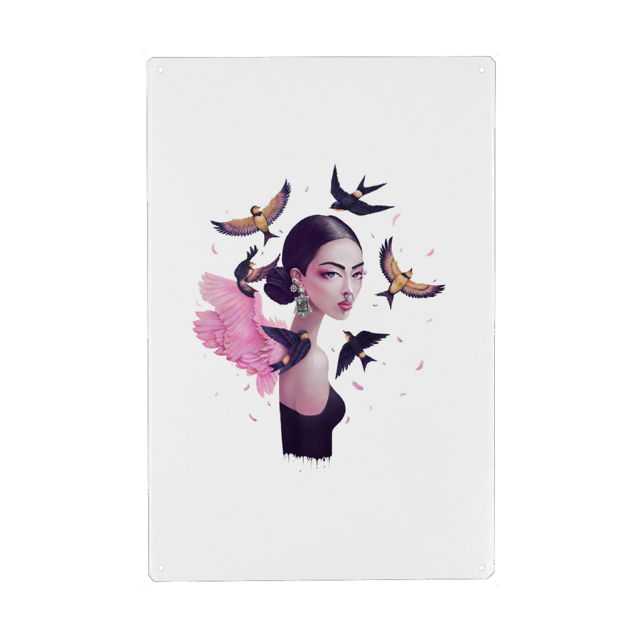 Holzbild "Boho girl" artboxONE - Festivals - Boho,Bohemian,Boho-chic