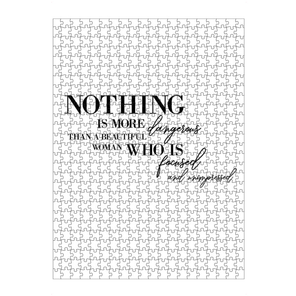 Puzzle Ravensburger "Dangerous Woman" artboxONE - Typografie - Strong women,Dangerous,Woman,Beautiful,Focused,Unimpressed - Bild strong women