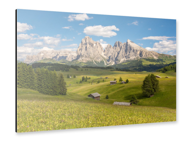 Alu-Dibond "Sommer auf der Seiser Alm" 30x20 cm artboxONE
